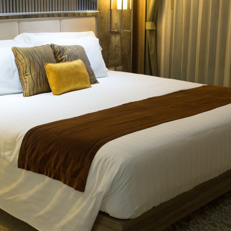 bed in the hotel bed in the hotel